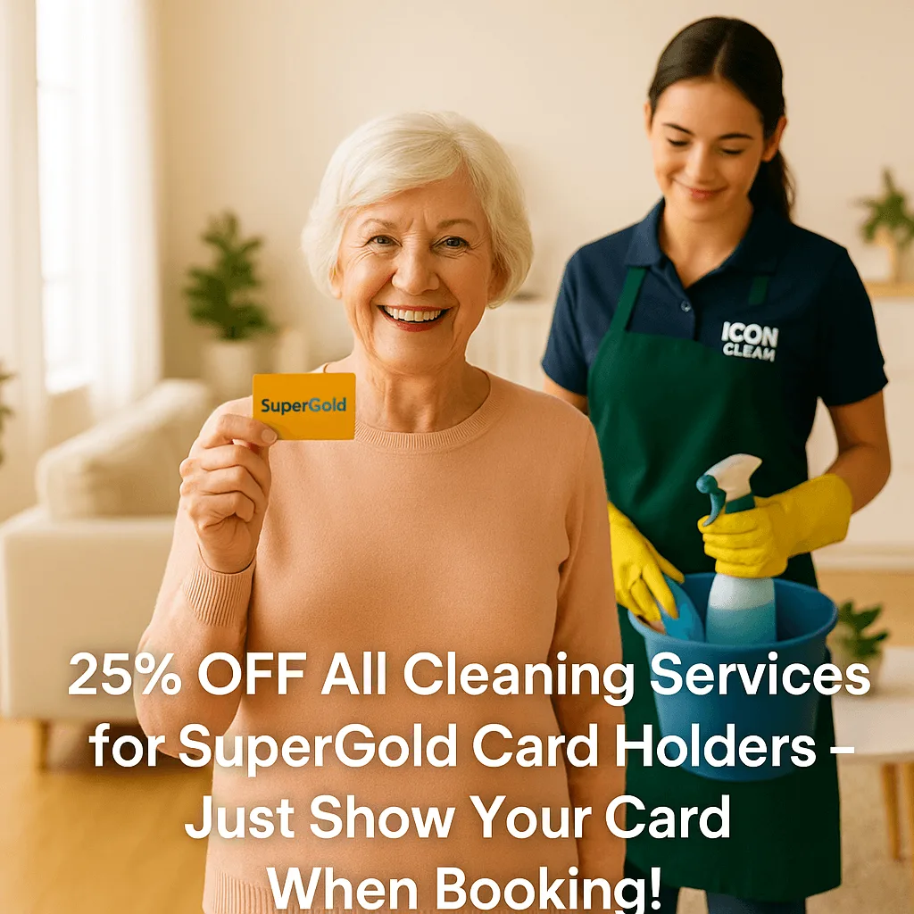 Enjoy 25% OFF All Cleaning Services with Icon Clean – Just Show Your SuperGold Card!
